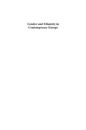 Gender and Ethnicity in Contemporary Europe