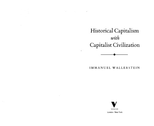 Historical Capitalism with Capitalist Civilization (Second Edition)