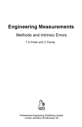 Engineering Measurements: Methods and Intrinsic Errors