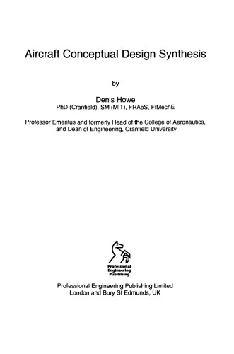 Aircraft conceptual design synthesis