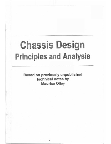 Chassis Design: Principles and Analysis