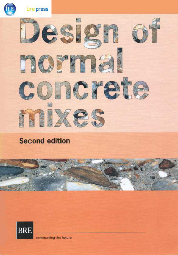 Design of Normal Concrete Mixes: (BR 331) (Ci Sfb)
