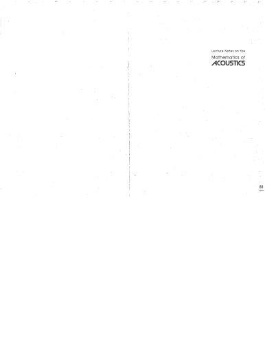 Lecture notes on the mathematics of acoustics