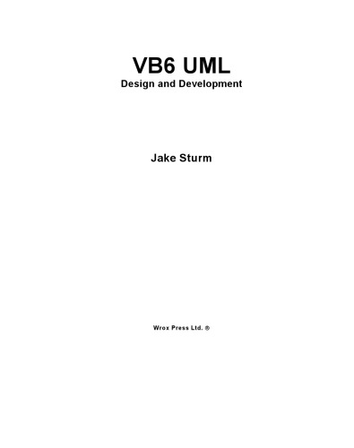 VB6 UML Design and Development