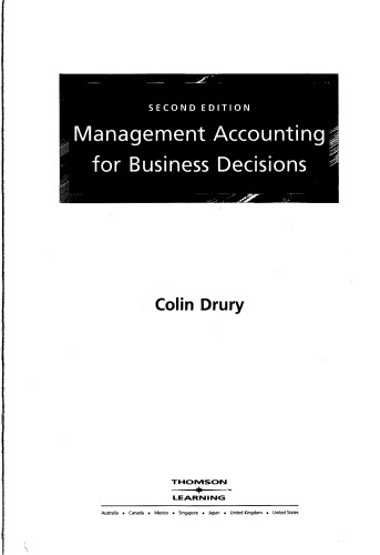 Management Accounting for Business Decisions