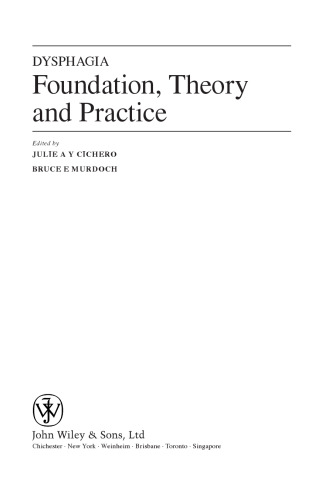 Dysphagia: Foundation, Theory and Practice