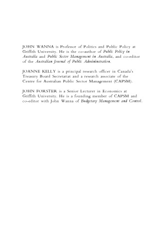 Managing Public Expenditure in Australia