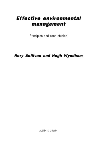 Effective Environmental Management: Principles and Case Studies