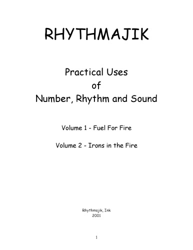 Rhythmajik, Practical Uses of Number, Rhythm and Sound