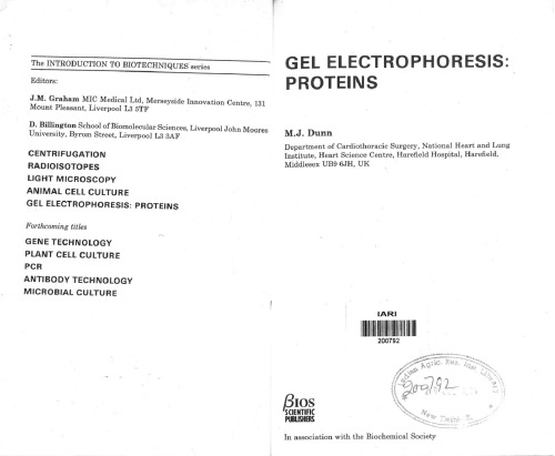 Gel Electrophoresis: Proteins