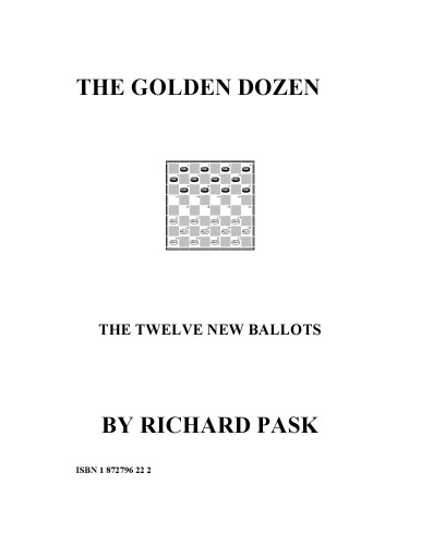 The Golden Dozen: The Twelve New Ballots
