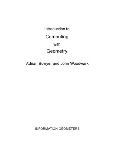 Introduction to Computing with Geometry