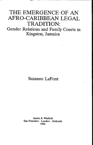 The Emergence of an Afro-Caribbean Legal Tradition