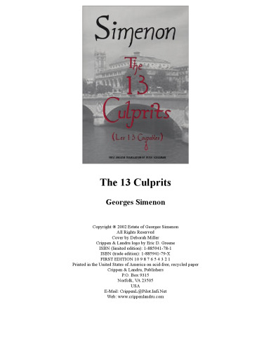 The 13 Culprits