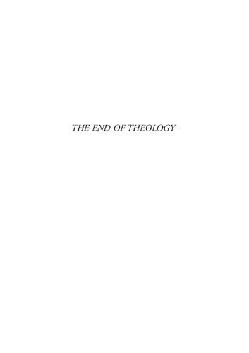 The End of Theology