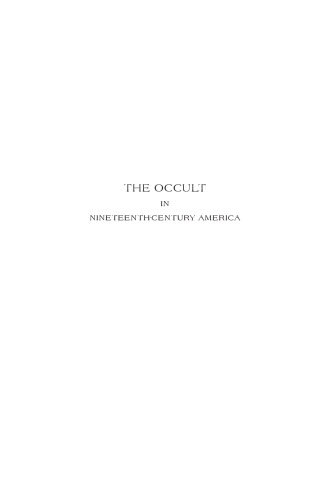 The occult in nineteenth-century America