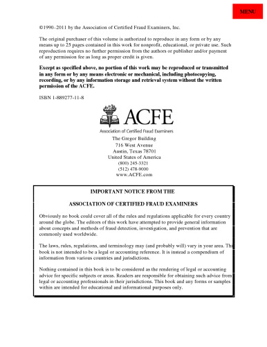 Fraud Examiners Manual