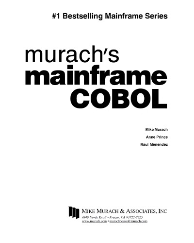 Murach's Mainframe COBOL