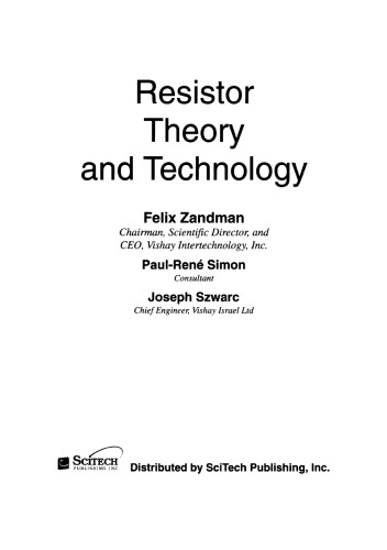 Resistor Theory and Technology