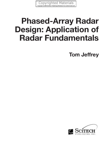 Phased-Array Radar Design: Application of Radar Fundamentals