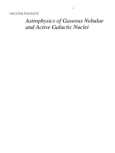 Astrophysics of Gaseous Nebulae and Active Galactic Nuclei
