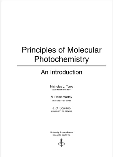 Principles of Molecular Photochemistry: An Introduction