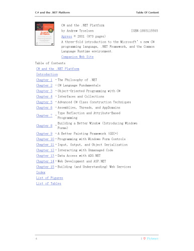 C# and the .Net Platform