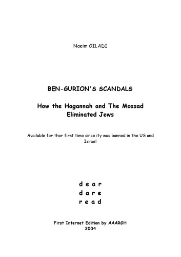 Ben-Gurion's scandals : how the Haganah and the Mossad eliminated Jews