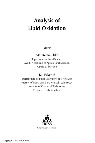 Analysis of lipid oxidation