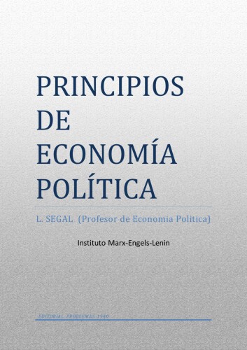 Principios de Economia Política