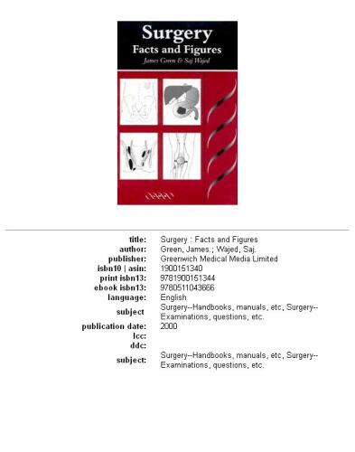 Surgery Facts and Figures