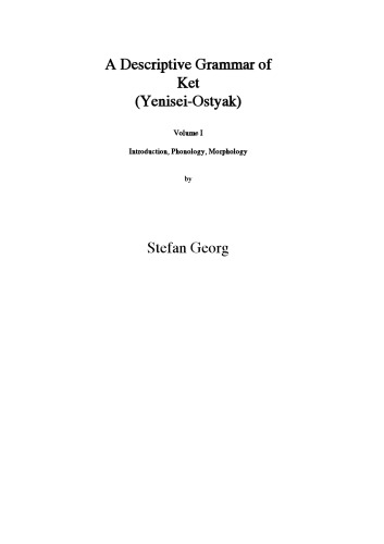 A Descriptive Grammar of Ket