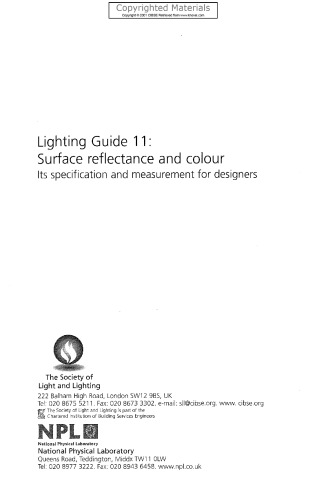 Surface Reflectance and Colour: Its Specification and Measurement for Designers