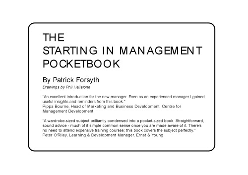 Starting in Management (Management Pocketbooks)