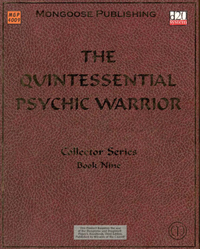 The Quintessential Psychic Warrior (d20 System)