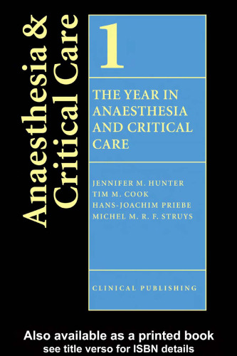 The Year in Anaesthesia and Critical Care Volume 1 (Year in)