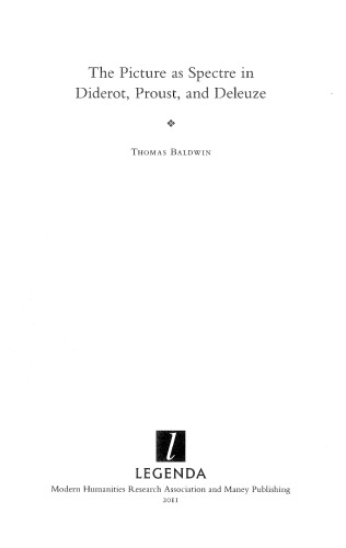 The Picture as Spectre in Diderot, Proust and Deleuze