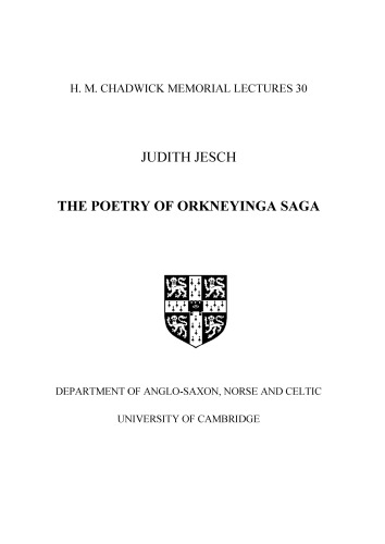 The Poetry of Orkneyinga Saga