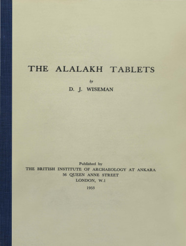The Alalakh Tablets