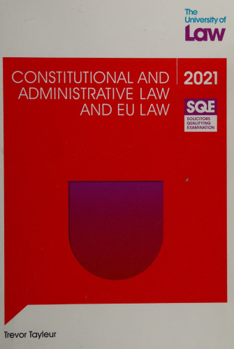 SQE - Constitutional and Administrative Law and EU Law (SQE1)