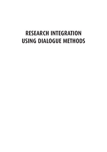 Research Integration Using Dialogue Methods
