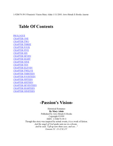 Passion's Vision