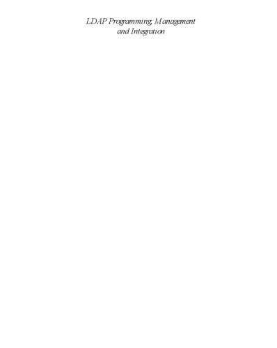LDAP programming management and integration