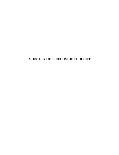 A History of Freedom of Thought