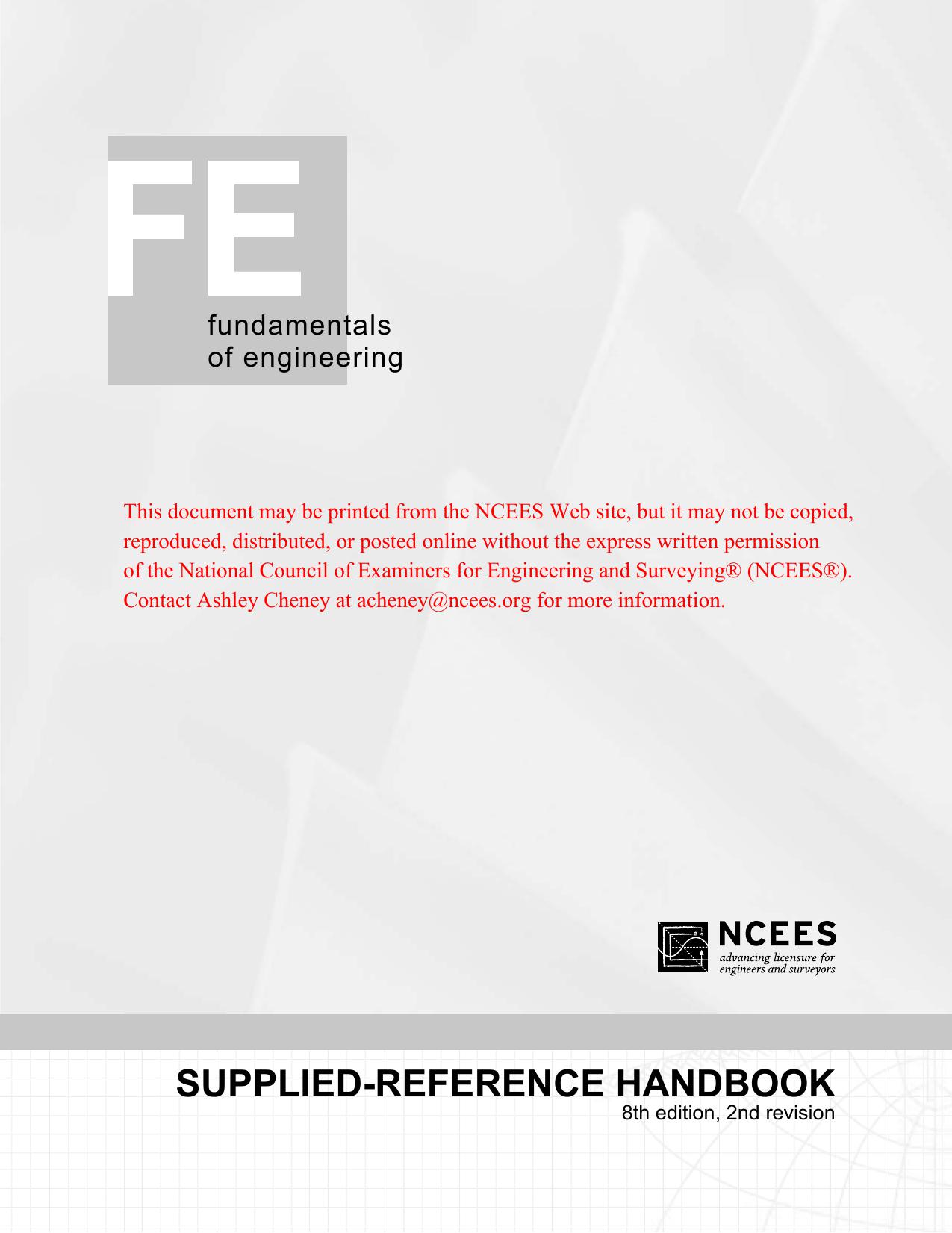 FE Supplied-Reference Handbook