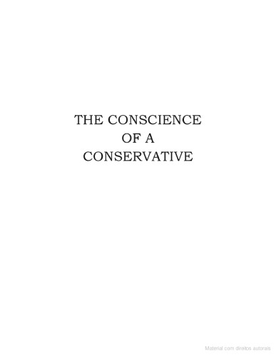 The Conscience of a Conservative