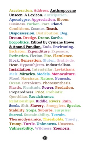 Anthropocene Unseen: A Lexicon