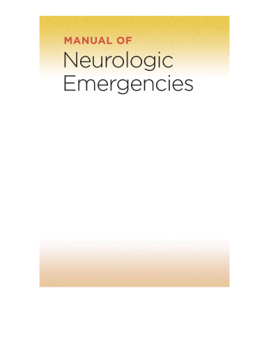 Manual of Neurologic Emergencies