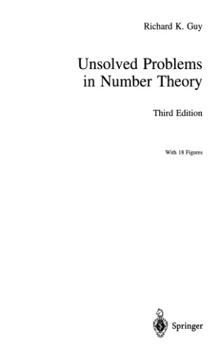 Unsolved Problems in Number Theory