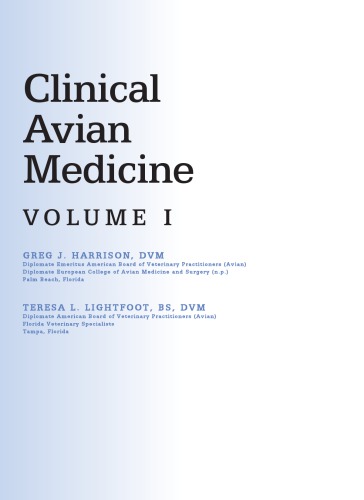 Clinical Avian Medicine, Volumes 1 & 2